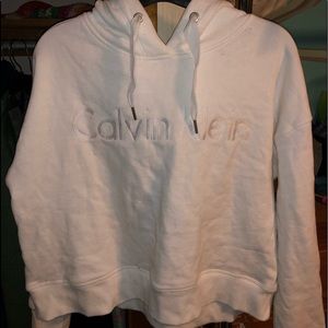 Crop white Calvin Klein sweatshirt